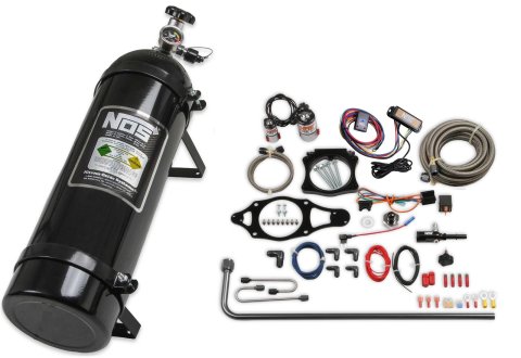 NOS GM EFI Wet Nitrous Plate Systems 05219BNOS Oxide System, EFI, Wet, Cable Throttle Body, 88mm, 15 lb. Bottle, Chevrolet, LT, Black, Kit