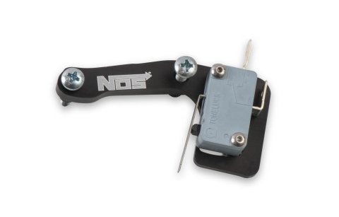 NOS Billet Microswitch Bracket Kits 16512NOS Nitrous Activation Switch, Switch and Bracket, Black Anodized, Logo, Holley 4150, Kit