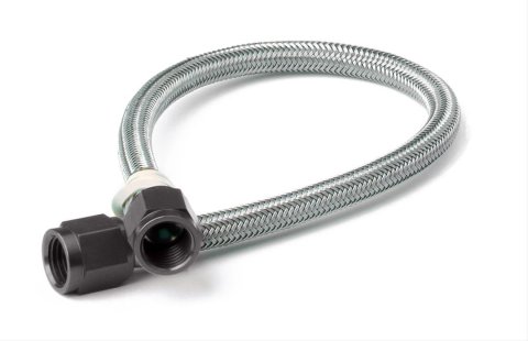 NOS Stainless Steel Braided Hoses 15345BNOS Hose, Steel, -4 AN Female End, Black, -3 AN Female End, Black, 18 in. Length, Each