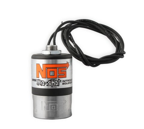 NOS Super Pro Shot Nitrous Oxide Solenoids 18045BNOS Solenoid, Shot, 400 hp Flow Limit, 11.50 amps, Natural/Black, Each