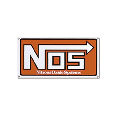 NOS Banners 19306NOS Banner, Logo, Red, Vinyl, 60 in. Length x 30 in. Width, with Grommets, Each