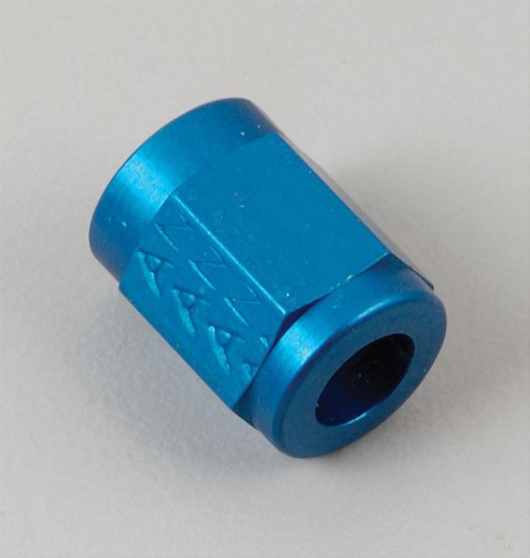 NOS Tube Nuts 17550NOS Fitting, Nut, -3 AN, 3/16 in. Tube, Aluminum, Blue, Each