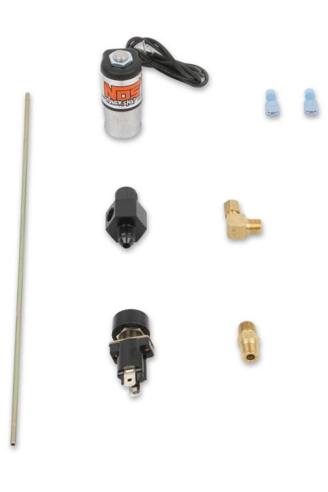 NOS Purge Valve Kits 16030BNOS Nitrous Kit, Black Anodized, Black Solenoid, -4 AN, Kit