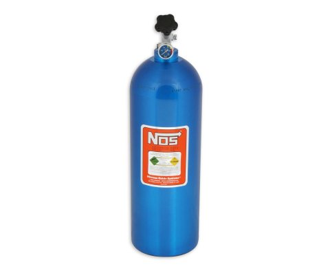 NOS 20 lbs. Nitrous Bottle 14760NOS Bottle, lbs., Aluminum, Blue, Each