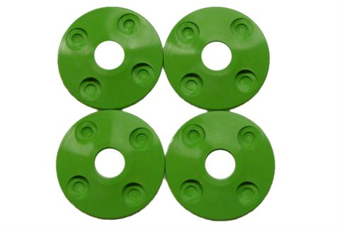 Dominator Hood Pin Scuff Plates DOM-1202-XG Green - 4 and 16 rivets