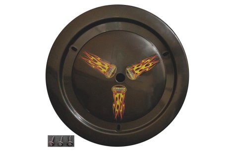 Dominator Race Products Wheel Covers DOM-1012-Bolt-BK Cover, Ultimate Cover - Weld/Keizer/Aero/Bassett/Circle - 15" Smooth - Bolt