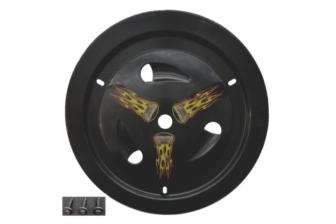 Dominator Race Products Wheel Covers DOM-1007-Bolt-BK Ultimate Cover - Real Style - Vented - BOLT