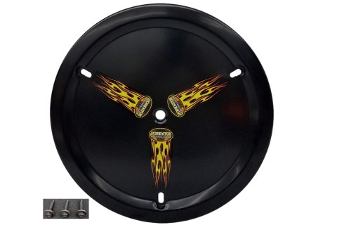 Dominator Race Products Wheel Covers DOM-1030-Bolt-BK Metal Cover - Fits 15" Wheels - BLACK- BOLT