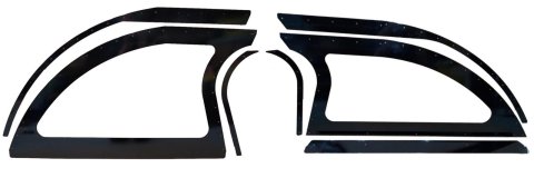 Dominator Race Products Car Body Panels DOM-805-AL-BK Aluminum Sails - Open Style - Left &Right