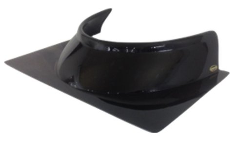 Dominator Formed Rock Guards DOM-901-GBK Window, Guard/Windshield, Polycarbonate, Gloss Black, 4.50 in Tall, Front, Each