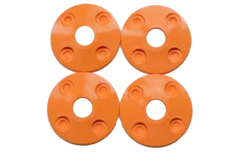 Dominator Hood Pin Scuff Plates DOM-1202-OR Orange - 4 and 16 rivets