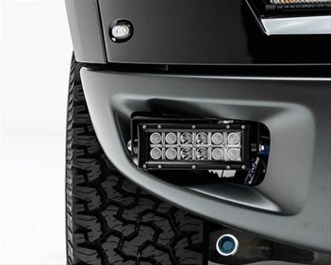 ZROADZ Auxiliary Light Mounting Brackets for 2010-2014 F-150 - Z325651 FORD F150-RAPTOR: Front Bumper Side Openings LED Bar Mounts to mount 6" Zroadz LED Per side