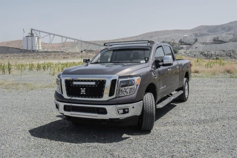 ZROADZ Light Mount Brackets Z337581 2016-2016 NISSAN TITAN: Front Roof LED Bar Mounts - To One 50" Zroadz Straight OR Curved LED Bar or similar style