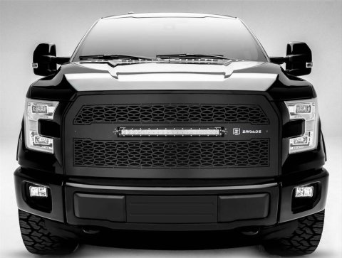 ZROADZ LED Grilles for 2015-2017 F-150 - Z315741 Grille F150 w 20 In Bar, Black Powder Coated Mild Steel, Includes l Wiring Harness, w/Fwd facing camera