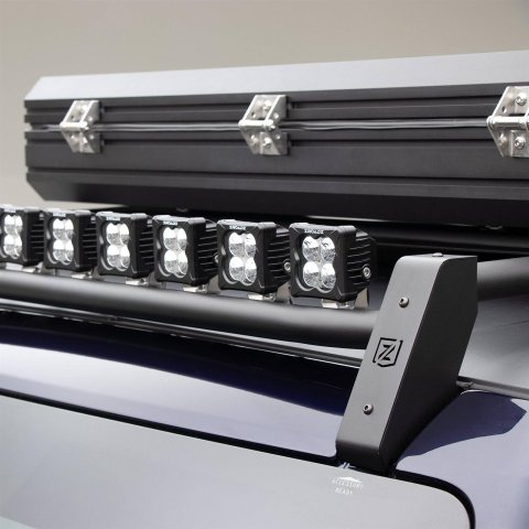 ZROADZ Roof Racks with LED Lights for 2021-2022 BRONCO - Z845411 Rack, Includes 8 Lights, Bolt-on, Steel, Black Powdercoated, No Drilling Required, Ford Bronco, 4 Door Models, Kit