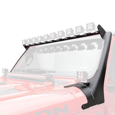 ZROADZ Light Mount Brackets Z934931-BK2 LED Bracket Front Roof Black 2019-2022 Jeep Wrangler JL, Wrangler JLU