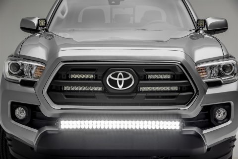 ZROADZ Front Bumper Center LED Light Brackets for 2018-2022 TACOMA - Z329511 Bracket, 2018-2018 TOYOTA TACOMA: Bar Mounts