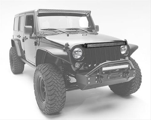 ZROADZ Light Mount Brackets Z344821 2007-2016 JEEP WRANGLER JK : Above Grille - Hood Front LED - to mount 30" Zroadz Dual Row LED Bar or Similar Style light