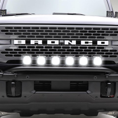 ZROADZ Front Bumper Top LED Light Kits Z325431-KIT Pods, Clear/White Pods, Bracket, Top, Bolt-On, No Drilling Required, Ford, Kit