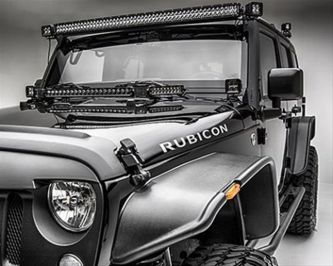 ZROADZ Auxiliary Light Mounting Brackets for 2007-2018 WRANGLER, 2018 WRANGLER JK - Z374814 2007-2017 JEEP : A Pillar Lower Pod Style LED Bar Mounts (Add to A Pillar # Z374811 or use stand alone)