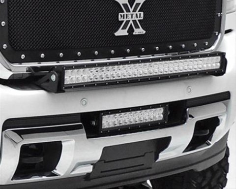 ZROADZ Light Mount Brackets Z322111 2015-2016 GMC SIERRA 2500/3500: Front Bumper Center Opening LED Bar Mounts - to mount 12" Zroadz LED or Similar Style
