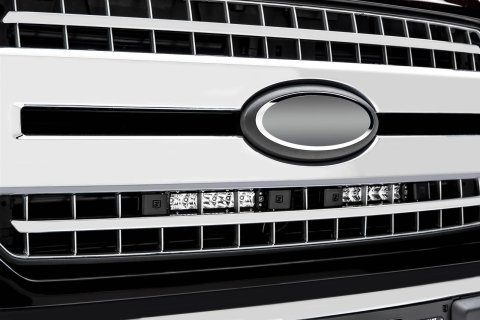 ZROADZ - Grilles and Grille Inserts for 2018-2020 F-150 Z415711-KIT Inserts, 2018- Ford XLT OEM Main LED Light Bar Mounts, Black