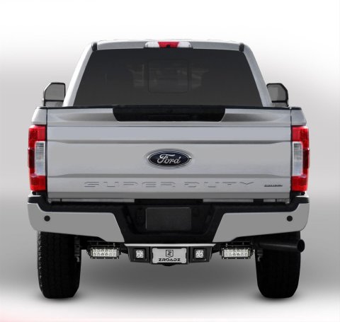 ZROADZ Light Mount Brackets Z385471 2017-Ford Super Duty 250/350, Rear Bumper Frame LED Bar Mounts to mount (2) 6"" Zroadz LED or similar light - Bolt On Easy Install