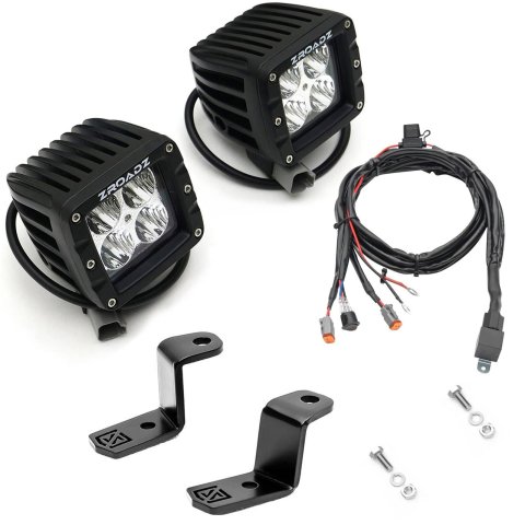 ZROADZ Light Mount Brackets Z365711-KIT2 Auxillary Brackets, 2018 FORD F150: Hood Hinges LED Bar KIT - By A Pillar