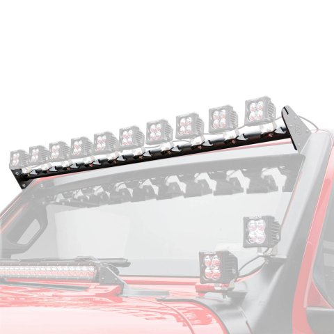 ZROADZ Light Mount Brackets Z934831 LED Bracket Front Roof Black 2019-2022 Jeep Wrangler JL, Wrangler JLU
