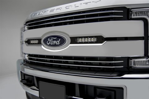 ZROADZ OEM Grille LED Light Kits Z415473-KIT 2017 Ford F-250 /350 Bar Mounts (Brushed) - Includes Two 6" Zroadz Slim Single Row Bars and wire harness- Bolts on to O