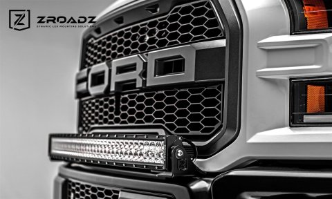 ZROADZ Front Bumper Top LED Light Kits Z325662-KIT 2017 Ford F150 Raptor Bar Mount KIT - Includes 40"Curved Light, Universal Wire Harness