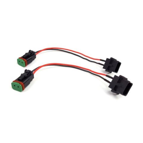 KC HiLiTES Fog Light Wiring Harness Adapters for 2010-2018 WRANGLER - 63072 Jeep JK 10-18 H16 to DT