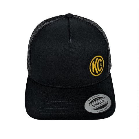 KC HiLiTES Trucker Hats 70213 Logo, Black, Curved Bill, One Size, Adult, Snap, Each