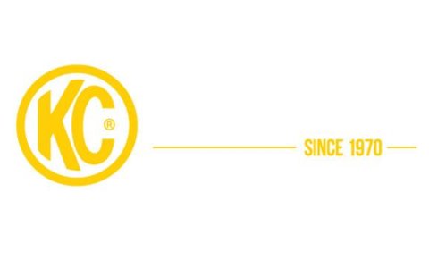 KC HiLiTES Decals 9917 Decal, 8 in. Authorized Dealer, Vinyl, Yellow/White, Each