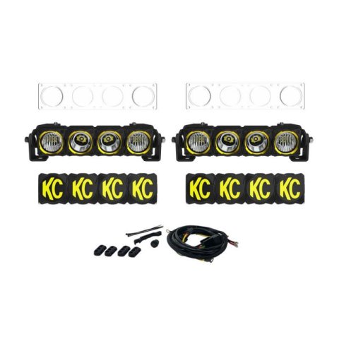 KC HiLiTES Flex ERA 15,824 Lumens 10 Inch LED Light Bar 296 Bar, FLEX ERA® LED, Dual in., Black, Kit