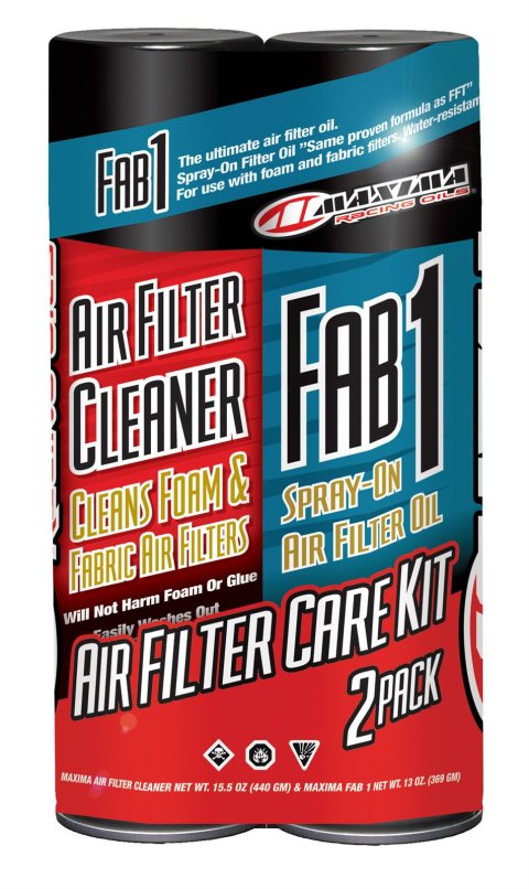 Maxima Oil Air Filter Care Kits 70-799202 Oils, Fluids & Sealer, 2-Pack, Maintenance Combo Kit 2-Pack Aerosol