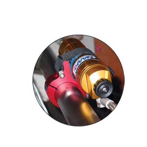 JOES Racing Products Shock Reservoir Mounting Kits 19414 Bracket, Aluminum, Red Anodized, Each