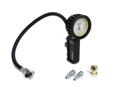 JOES Racing Products Billet Quick-Fill Tire Inflators 32491 Pressure Gauge, Inflator, Quick Fill, Glow-In-The-Dark, Analog, 0 - 60 psi, 2.50 in. Diameter, Each
