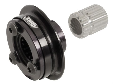 JOES Racing Products Steering Wheel Quick-Releases 13405 Quick-Release, Midget/Kart, 3-bolt Aftermarket, Aluminum, Black Anodized, 0.625 in. Shaft Diameter, Each