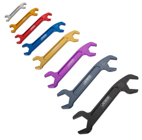 JOES Racing Products Double-Ended AN Wrenches 18001 Wrenches, AN, Double Open End, Aluminum, Set