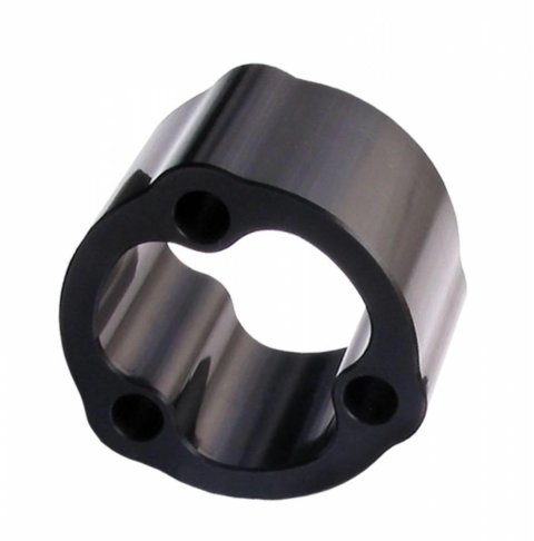 JOES Racing Products Steering Wheel Spacers 13320 Spacer, 2.000 in. Thick, Aluminum, Black Anodized, 3 5/16 in. x 1 3/4 in. Bolt Circle, Each