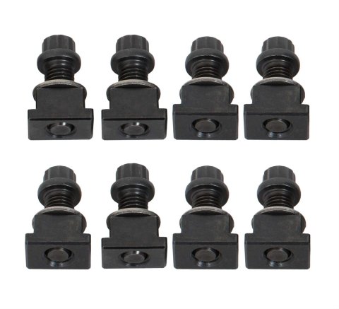 JOES Racing Products Brake Rotor T-Nuts 25155 T-Nuts, For Flange, 5/16-18 in. Thread Size, Steel, Black Oxide, Racing, Set of 8
