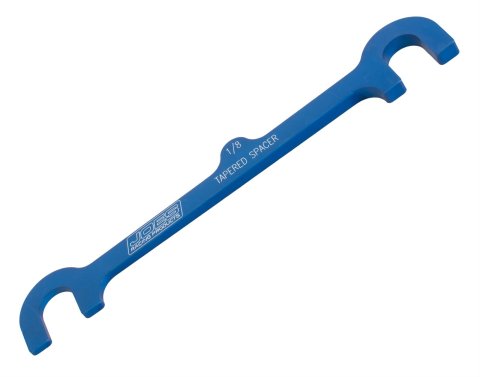 JOES Racing Products Tapered Control Arm Spacers 14230 Spacer, Tapered, Dual Mount, Aluminum, 0.125 in. Thickness, for Arms with 6.000 in Centers