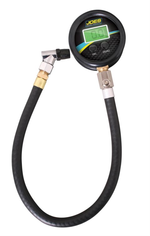 JOES Racing Products Digital Tire Pressure Gauges 32435 Gauge, Lighted, Digital, 0 - 60 psi, Green Face, Bleed Valve, 17 in. Hose Length, Each