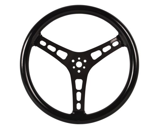JOES Racing Products Steering Wheels 13535-CB 15" Flat Wheel, Rubber Coated w/ Black Center