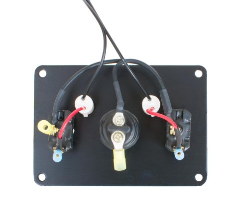 JOES Racing Products Switch Panels 46105 Panel, Dash Mount, Lighted, 3 Switches, Aluminum, Black, 5.0 in. Width, 3.5 in. Height, Kit