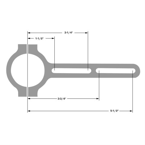 JOES Racing Products Rear View Mirror Brackets 11264 Brackets, 5 in. Long, Billet Aluminum, Black Anodized, 1 3/4 in. Tubing Size, Pair