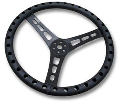 JOES Racing Products Aluminum Steering Wheels 13533-B Wheel, Aluminum, Black Anodized, 3-Spoke, 1.0 in. Dish, 13 in. Diameter, Each