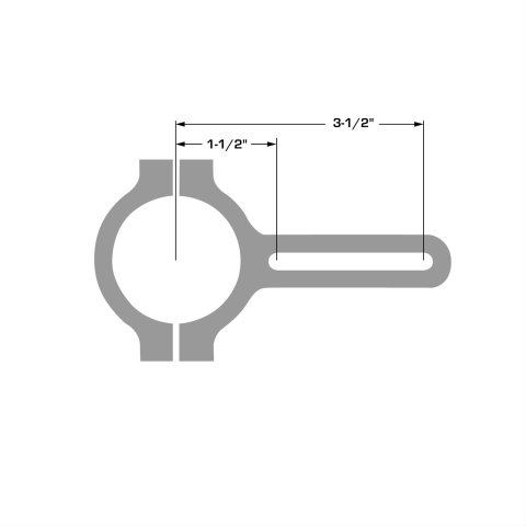 JOES Racing Products Rear View Mirror Brackets 11254 Brackets, 2 1/2 in. Long, Billet Aluminum, Black Anodized, 1 3/4 in. Tubing Size, Pair