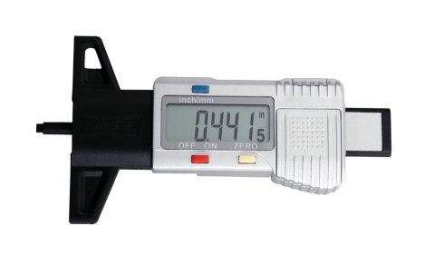 JOES Racing Products Digital Tread Depth Gauges 56100 Tire Gauge, Digital, 0-1 in. Range, Silver Face, Each